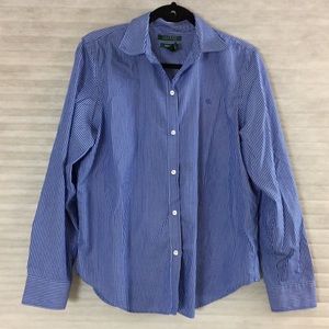 Lauren by Ralph Lauren pinstripe work shirt